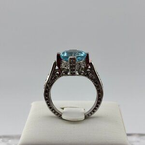 *NEW* 14KGP Aquamarine Solitaire Ring